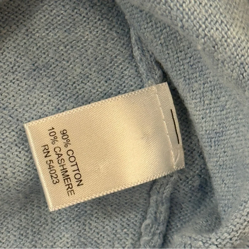 Banana Republic Sky Blue Cotton Cashmere Sweater Large